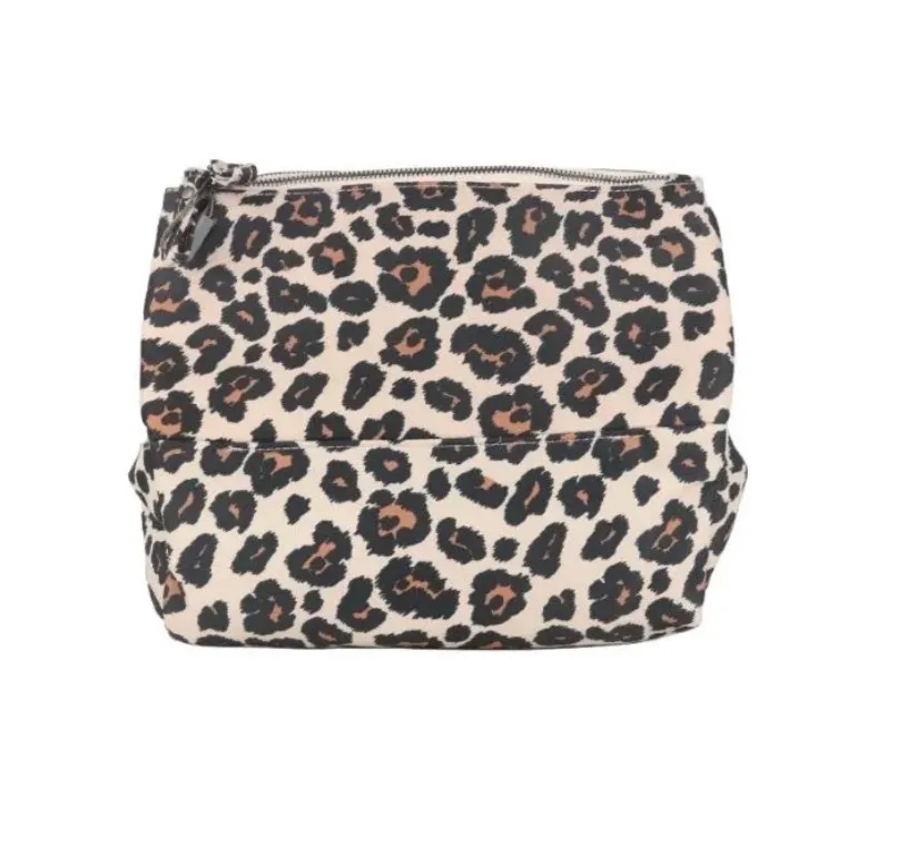 [7238 BEIGE] Trousse de toilette Pyramide Léopard BEIGE