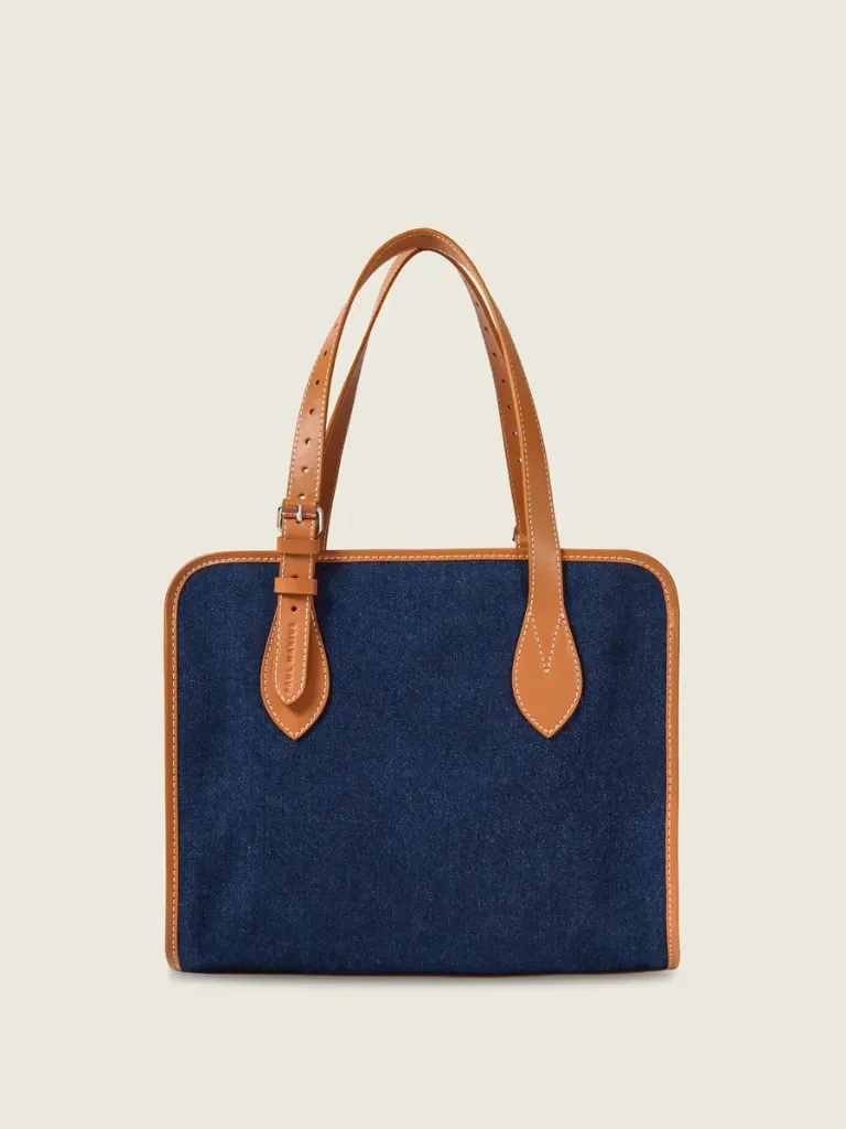 [W81M DBLU-DENIM-KH] Cabas - Escapade Denim Brut