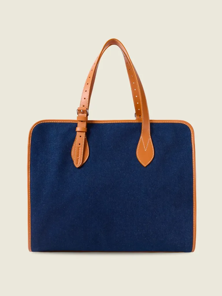 [W81L DBLU-DENIM-KH] Cabas L Escapade - Denim Brut