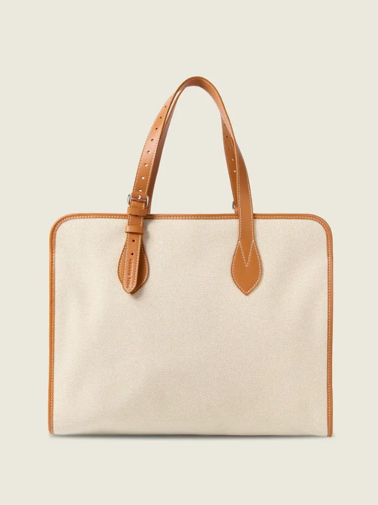 [W81L BC-KH] Cabas L Escapade - Toile Beige