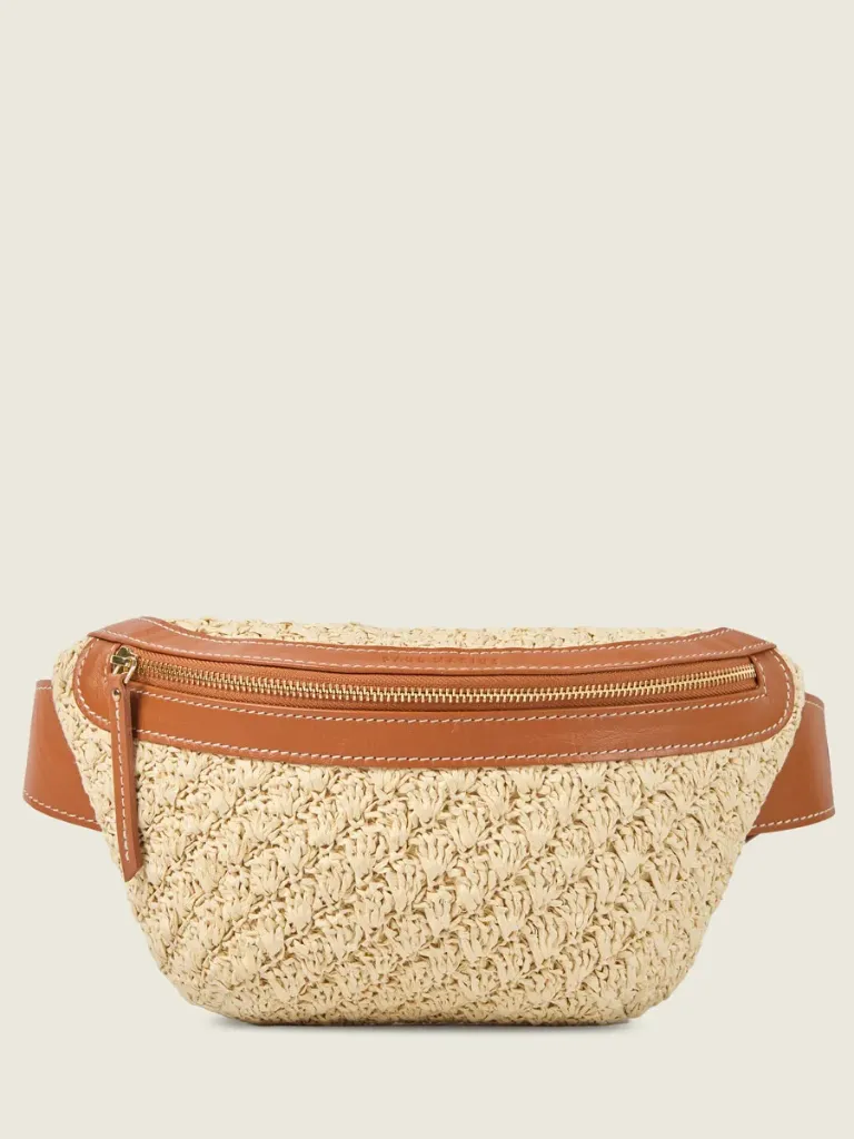 [M503 RAF N-CO] Banane Raphia - Naturel / Cognac